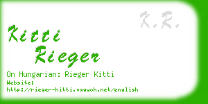 kitti rieger business card